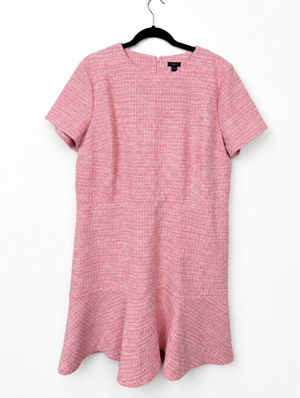 Ann Taylor Factory Pink Tweed Shift Dress NWT Bouclé Textured Career Size 18